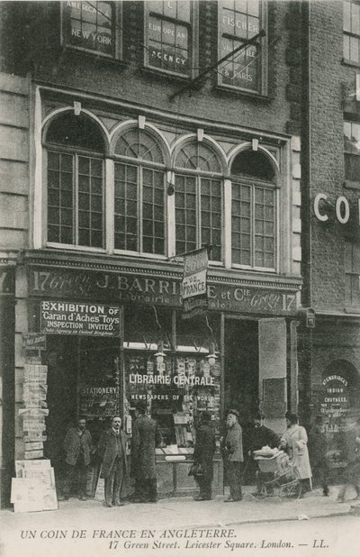 Francouzské knihkupectví, 17 Green Street, Leicester Square, Londýn od English Photographer
