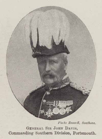 Generál Sir John Davis, velící jižní divizi, Portsmouth od English Photographer