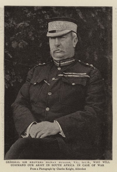 Generál Sir Redvers Henry Buller, VC, GCB, který bude velet naší armádě v Jižní Africe v případě války od English Photographer