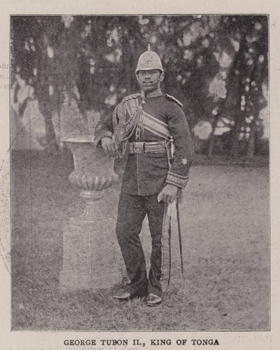 George Tubon II, král Tongy od English Photographer