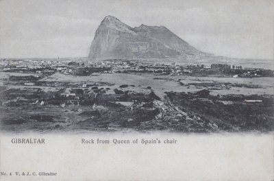 Gibraltar, rock z křesla královny Španělska (č/b foto) od English Photographer