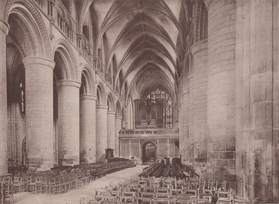 Gloucester: Katedrála, Nave East (černobílá fotografie) od English Photographer