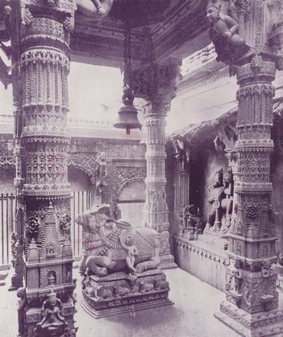 Chrám Gosain, Benares od English Photographer