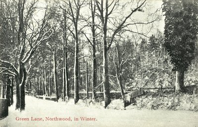 Green Lane, Northwood (černobílá fotografie) od English Photographer