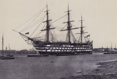 HMS St Vincent (černobílá fotografie) od English Photographer