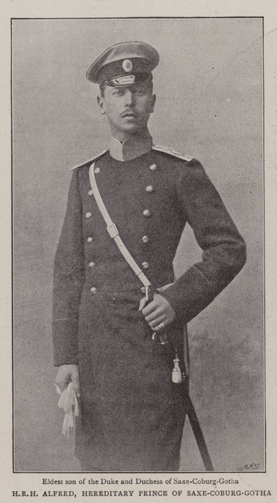 Jeho královská výsost Alfred, dědičný princ ze Saxe-Coburg-Gotha od English Photographer