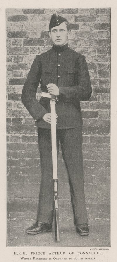 Jeho královská výsost princ Arthur z Connaughtu, jehož pluk je nařízen do Jižní Afriky od English Photographer