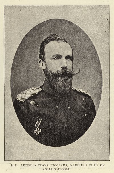 H H Leopold Franz Nicolaus, vládnoucí vévoda z Anhalt-Dessau od English Photographer
