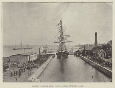 Halifax Graving Dock, HMS Canada vjíždí do doku od English Photographer