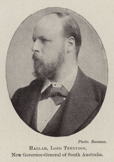 Hallam, Lord Tennyson, nový generální guvernér Jižní Austrálie od English Photographer