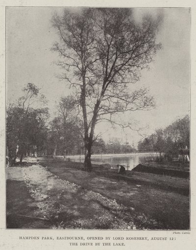 Hampden Park, Eastbourne, otevřen lordem Roseberym, 12. srpna, Drive by the Lake od English Photographer