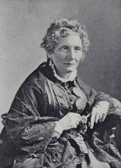Harriet Beecher Stowe (černobílá fotografie) od English Photographer