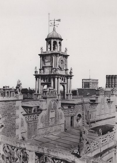 Hatfield House, The Clock-Turret (černobílá fotografie) od English Photographer