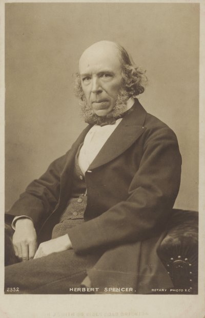Herbert Spencer (1820-1903), anglický filozof, politický teoretik, biolog a sociolog od English Photographer