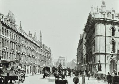 Holborn viadukt, při pohledu na východ, City of London, 1875 od English Photographer