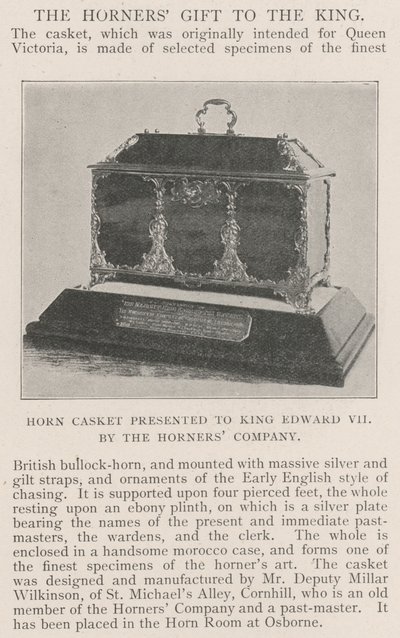 Horn Casket darovaný králi Edwardovi VII společností Horners od English Photographer