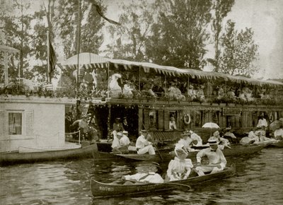 House-Boats v Henley (černobílá fotografie) od English Photographer