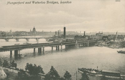 Hungerford a Waterloo Bridges, Londýn od English Photographer