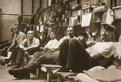 In Quarters, Handforth, ilustrace od německých vězňů ve Velké Británii (hlubotisk) od English Photographer
