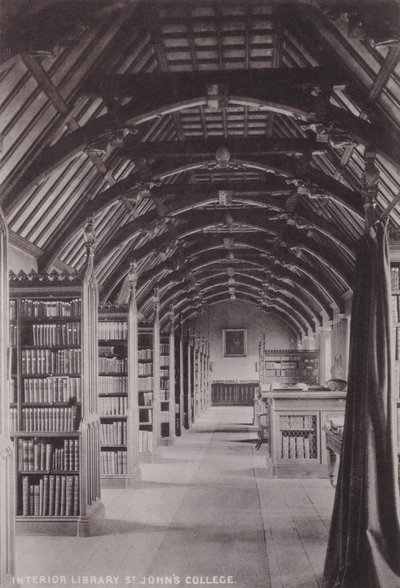 Vnitřní knihovna St Johns College od English Photographer