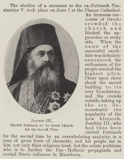 Joachim III., podruhé zvolen patriarchou řecké církve od English Photographer