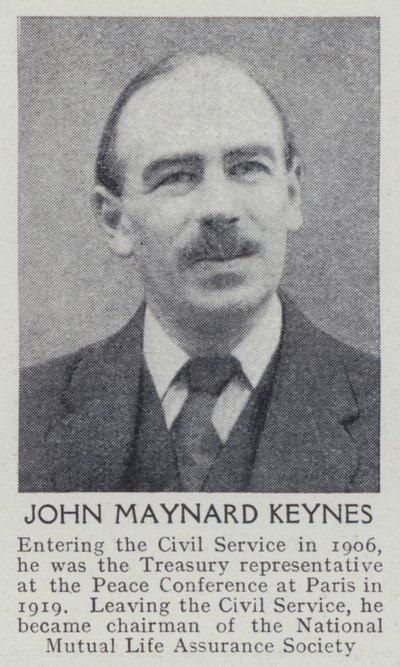 John Maynard Keynes (černobílá fotografie) od English Photographer