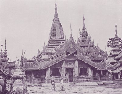 Khawn nebo Canopy před Pagodou, Pagan od English Photographer