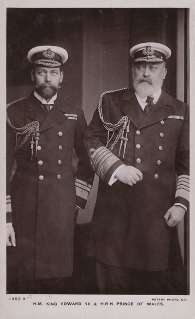 Král Edward VII, král Jiří V. (čb fotografie) od English Photographer