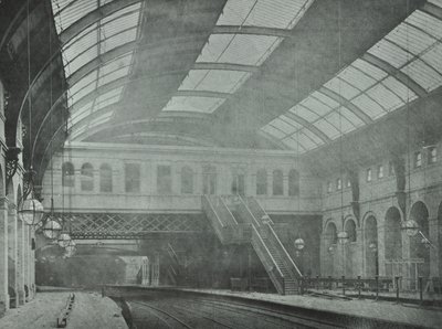 Kings Cross Station: pohled na nástupiště, 1862 od English Photographer