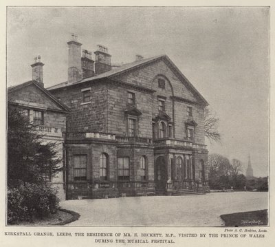 Kirkstall Grange, Leeds, rezidence pana E Becketta, poslance, navštívil princ z Walesu během hudebního festivalu od English Photographer