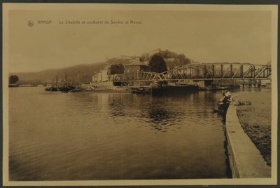 Citadela a soutok Sambre a Meuse, Namur, kolem roku 1914 od English Photographer