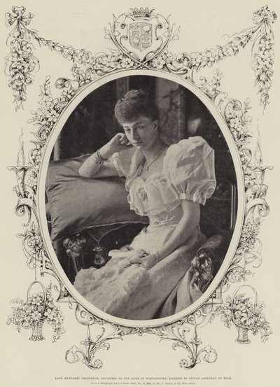 Lady Margaret Grosvenor, dcera vévody z Westminsteru, provdaná za prince Adolpha z Tecku od English Photographer