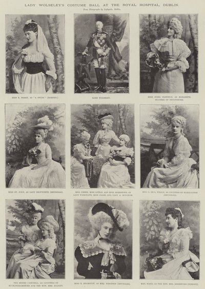Kostýmní ples Lady Wolseleys v Royal Hospital v Dublinu od English Photographer