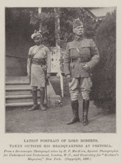 Nejnovější portrét lorda Robertse, pořízený mimo jeho velitelství v Pretorii od English Photographer