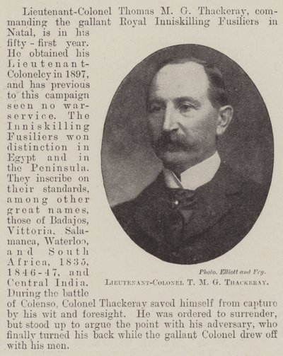 Podplukovník TM G Thackeray od English Photographer