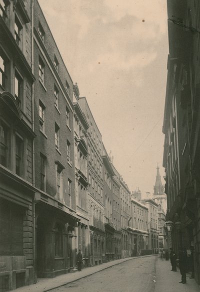 Lombard Street, Londýn; fotografie; z června 1885 od English Photographer