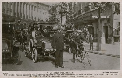 Londýnský policista. Pohlednice odeslána 4. července 1913. od English Photographer