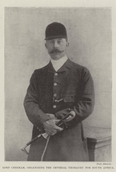 Lord Chesham, organizující Imperial Yeomanry pro Jižní Afriku od English Photographer