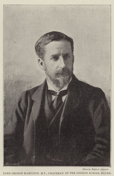 Lord George Hamilton, poslanec, předseda londýnské školní rady od English Photographer