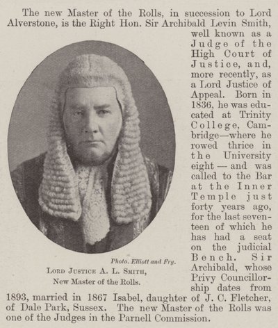 Lord Justice AL Smith, nový mistr Rolls od English Photographer