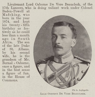 Lord Osborne De Vere Beauclerk od English Photographer
