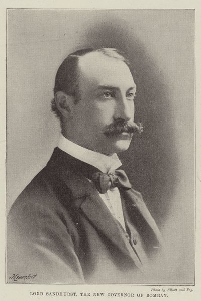 Lord Sandhurst, nový guvernér Bombaje od English Photographer