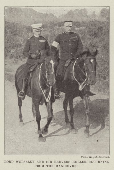 Lord Wolseley a Sir Redvers Buller se vracejí z Manévrů od English Photographer