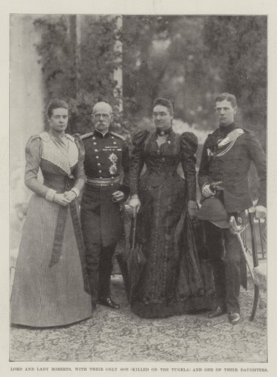 Lord a Lady Robertsovi se svým jediným synem (zabitým na Tugele) a jednou z jejich dcer od English Photographer