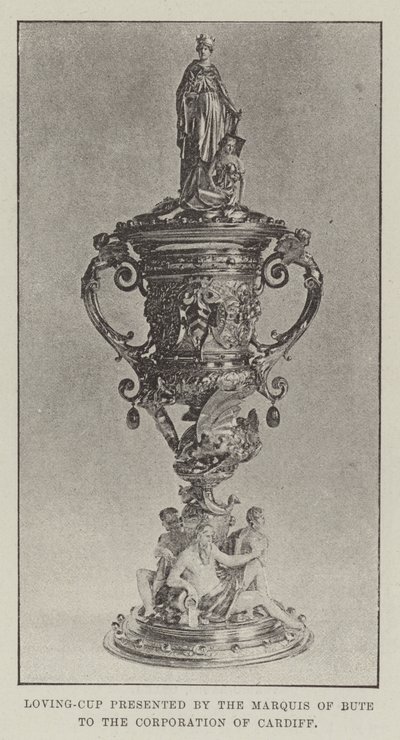Loving-Cup darovaný markýzem z Bute Corporation of Cardiff od English Photographer