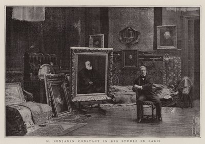 M Benjamin Constant ve svém studiu v Paříži od English Photographer