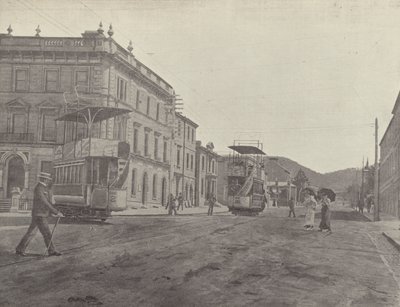 Macquarie Street, při pohledu z katedrály, Hobart od English Photographer