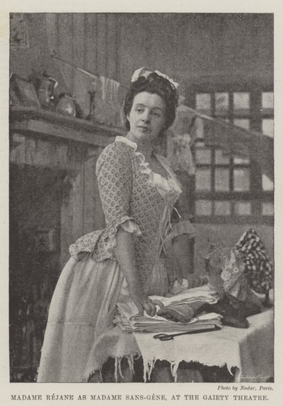 Madame Rejane jako Madame Sans-Gene, v divadle Gaiety od English Photographer