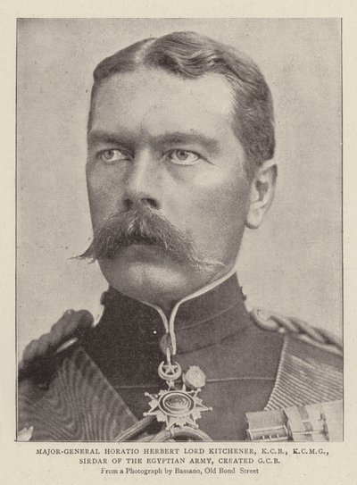 Generálmajor Horatio Herbert Lord Kitchener, KCB, KCMG, Sirdar egyptské armády, vytvořil GCB od English Photographer