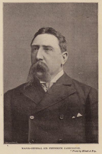 Generálmajor Sir Frederick Carrington (černobílá fotografie) od English Photographer